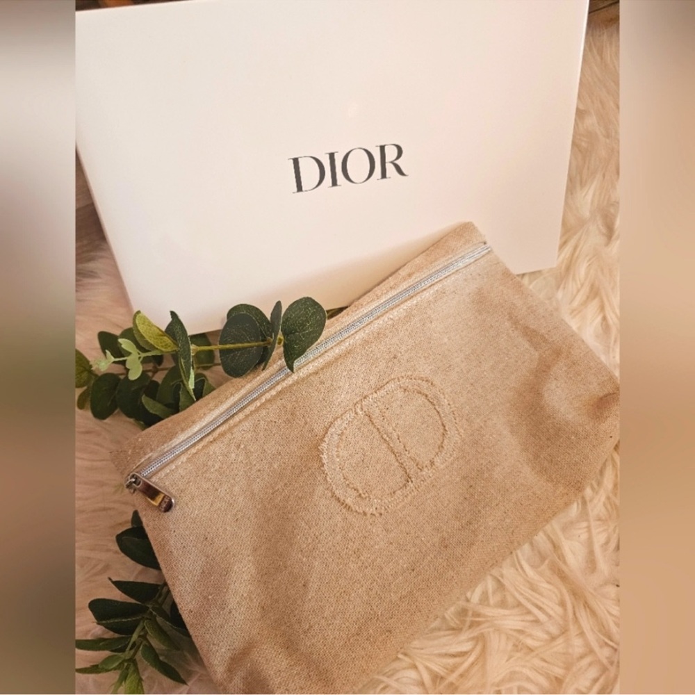 Dior Tan Cosmetic Pouch and Mirror